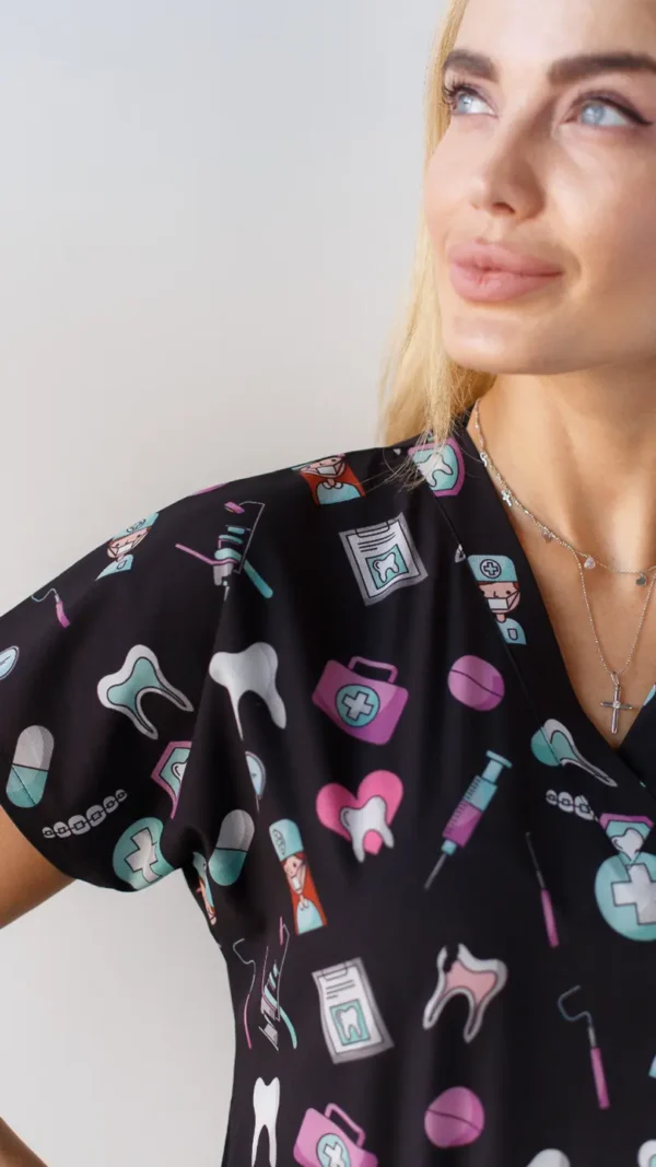 Print ženska bluza - Medical crna my medical house