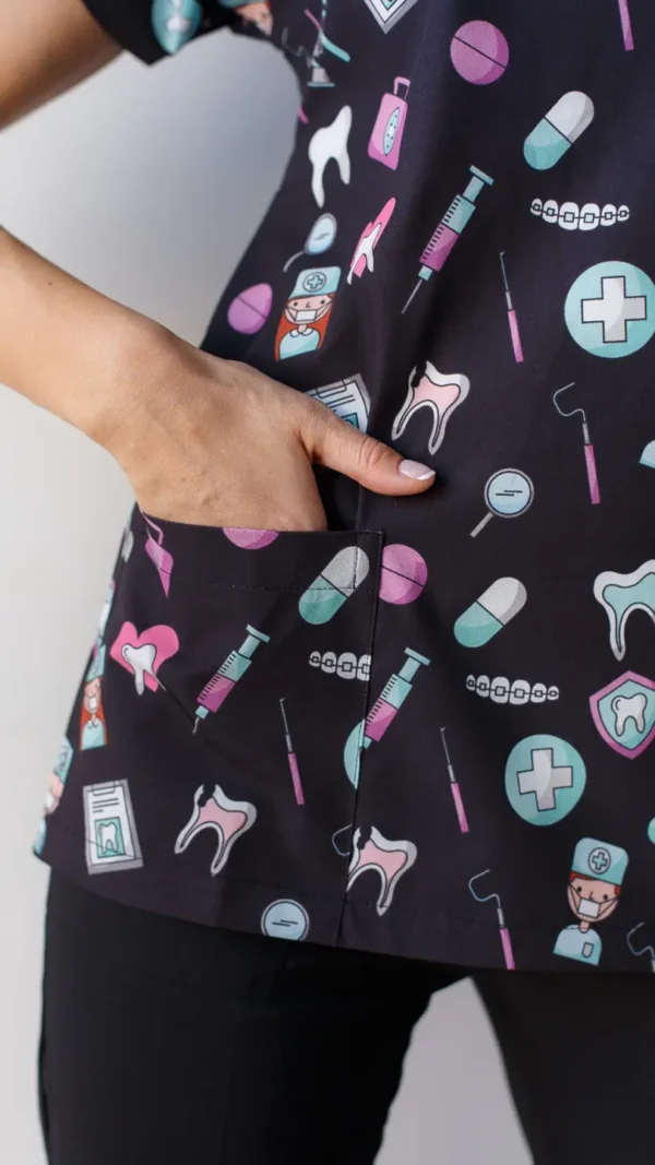 Print ženska bluza - Medical crna my medical house