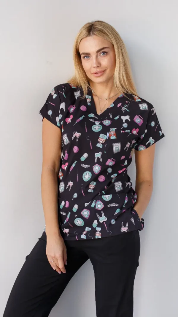 Print ženska bluza - Medical crna my medical house