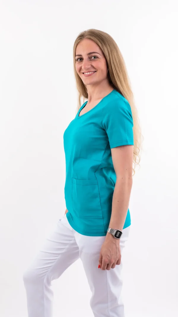 Ženska bluza Stretch - Tirkizna - My medical house